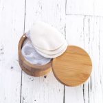 Reusable makeup remover pad made from bamboo instead of cotton wool