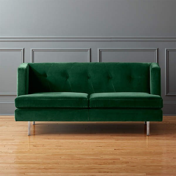 AVEC APARTMENT SOFA WITH BRUSHED STAINLESS-STEEL LEGS