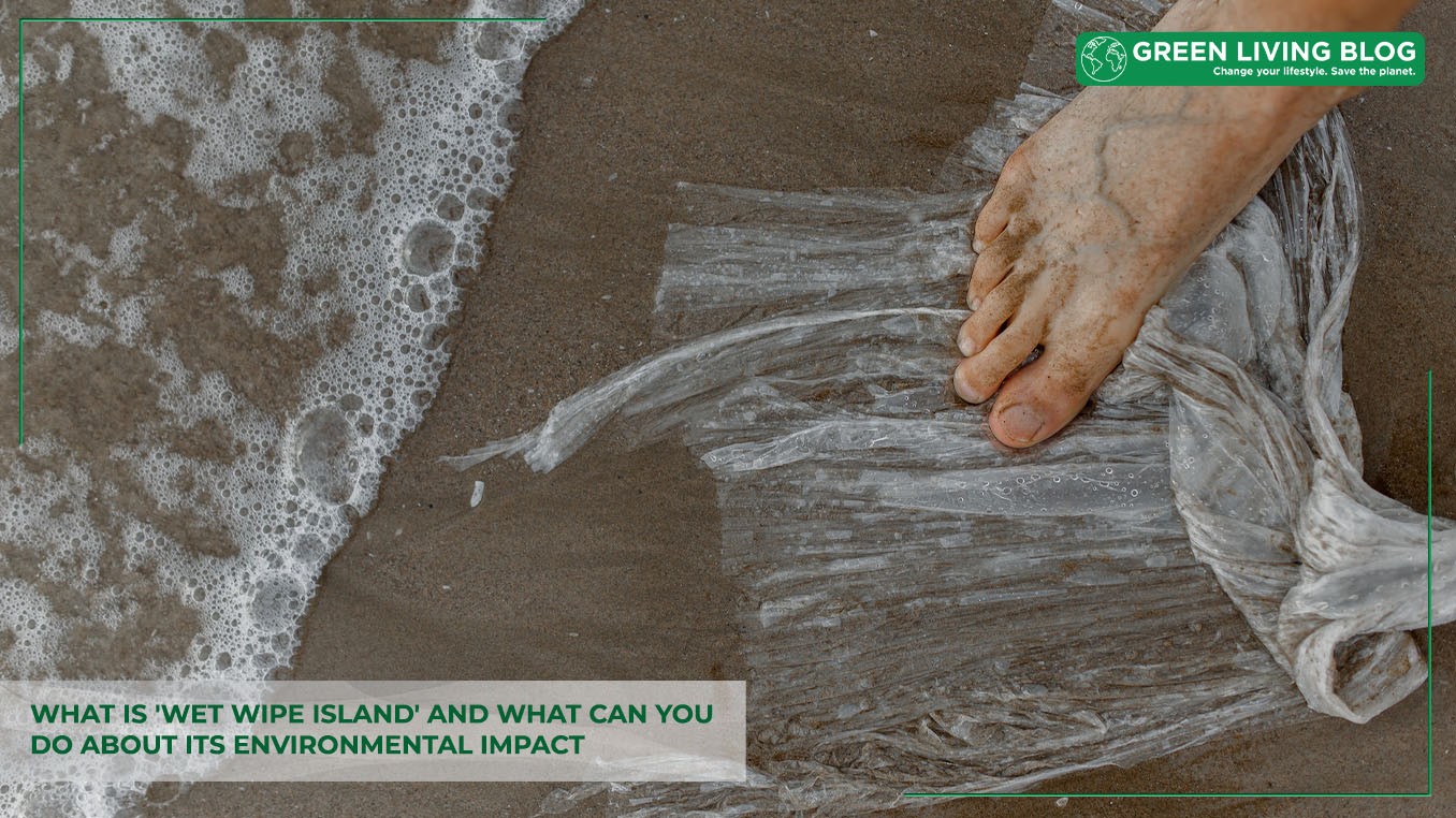 What is Wet Wipe Island and its environmental impact?