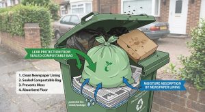 a-wheelie-bin-with-newspaper-lining-the-bottom-beneath-a-sealed-compostable-waste-bag