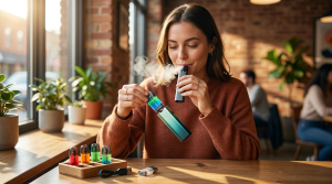 woman-using-prefilled-pod-vape-kit